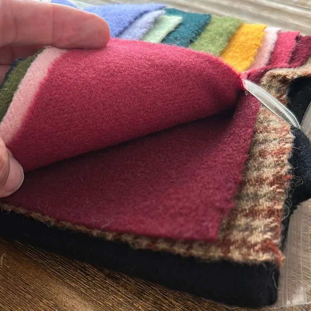 Folk Floral Wool Cottagecore Purse Set New - Picture 5 of 16